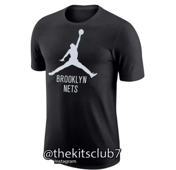טי שירט ג'אמפמן ברוקלין JUMPMAN NETS BLACK 2024 . משלוח חינם