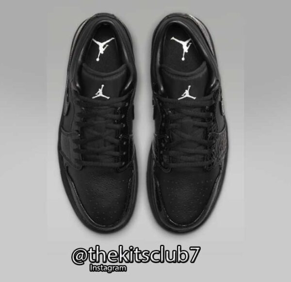⁦אייר ג'ורדן 1 AJ1 LOW BLACK PATENT. מידות 40-46. משלוח חינם⁩ – תמונה ⁦2⁩