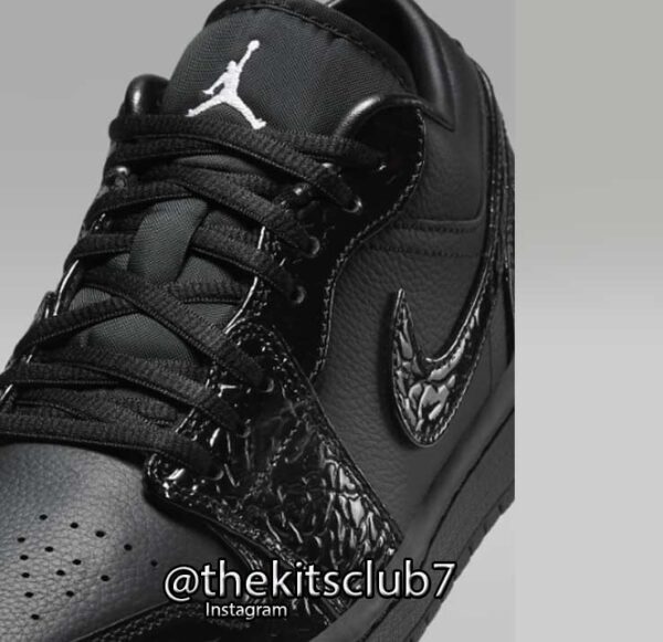 ⁦אייר ג'ורדן 1 AJ1 LOW BLACK PATENT. מידות 40-46. משלוח חינם⁩ – תמונה ⁦3⁩