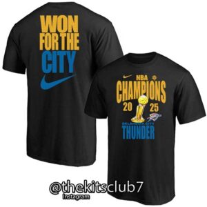 חולצת אליפות טי שירט אוקלהומה  2025 NBA T-SHIRT OKC CHAMPIONS. משלוח חינם