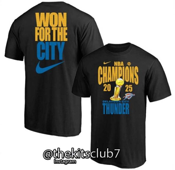 חולצת אליפות טי שירט אוקלהומה  2025 NBA T-SHIRT OKC CHAMPIONS. משלוח חינם