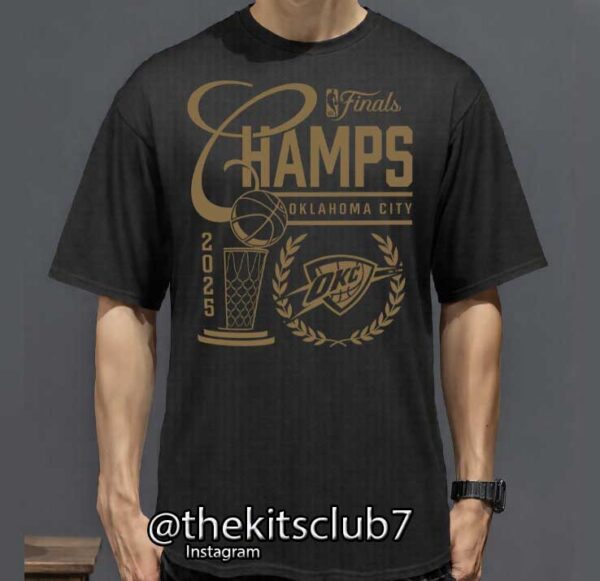 חולצת אליפות טי שירט אוקלהומה  2025 NBA T-SHIRT OKC CHAMPIONS. משלוח חינם