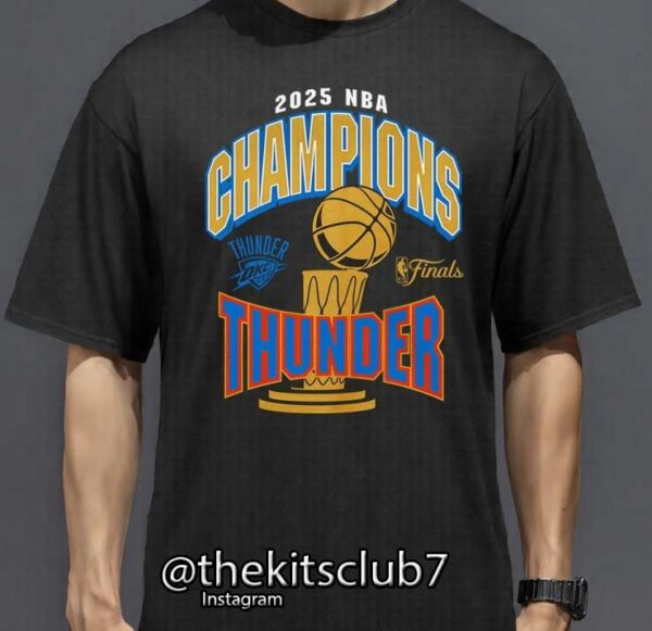 חולצת אליפות טי שירט אוקלהומה  2025 NBA T-SHIRT OKC CHAMPIONS. משלוח חינם