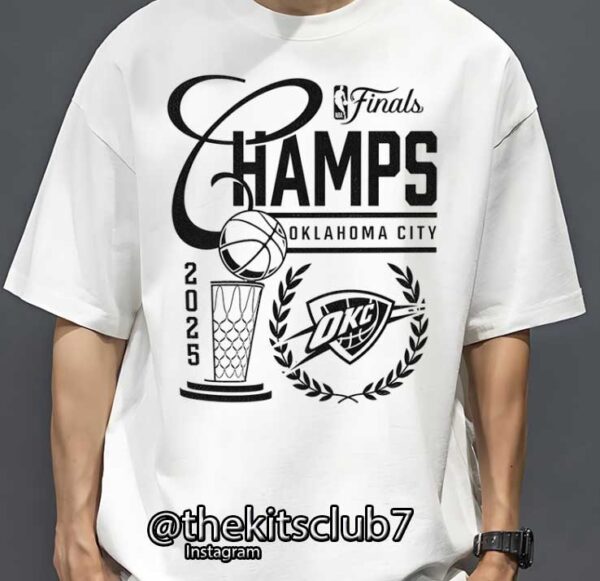 חולצת אליפות טי שירט אוקלהומה  2025 NBA T-SHIRT OKC CHAMPIONS. משלוח חינם