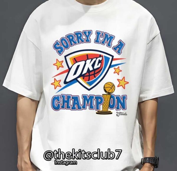 חולצת אליפות טי שירט אוקלהומה  2025 NBA T-SHIRT OKC CHAMPIONS. משלוח חינם