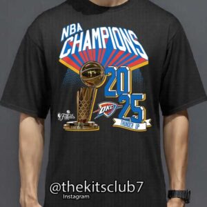 חולצת אליפות טי שירט אוקלהומה  2025 NBA T-SHIRT OKC CHAMPIONS. משלוח חינם