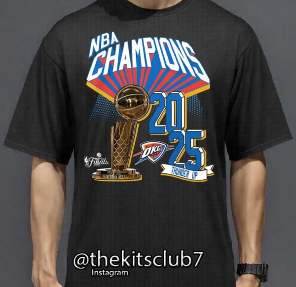 חולצת אליפות טי שירט אוקלהומה  2025 NBA T-SHIRT OKC CHAMPIONS. משלוח חינם