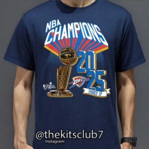 חולצת אליפות טי שירט אוקלהומה  2025 NBA T-SHIRT OKC CHAMPIONS. משלוח חינם