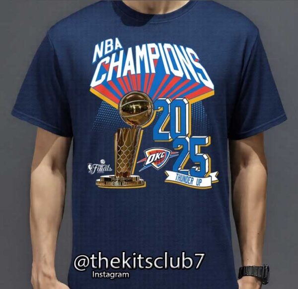 חולצת אליפות טי שירט אוקלהומה  2025 NBA T-SHIRT OKC CHAMPIONS. משלוח חינם