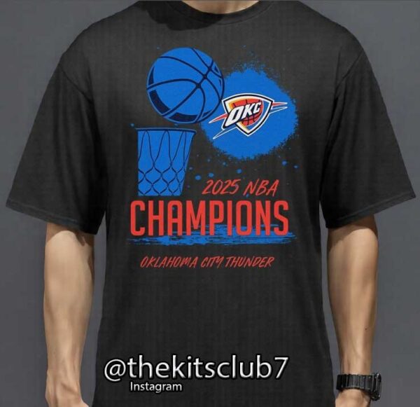חולצת אליפות טי שירט אוקלהומה  2025 NBA T-SHIRT OKC CHAMPIONS. משלוח חינם