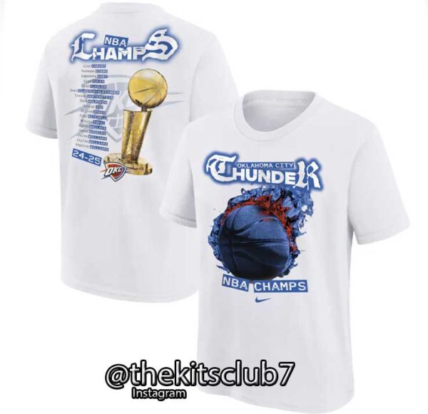 חולצת אליפות טי שירט אוקלהומה  2025 NBA T-SHIRT OKC CHAMPIONS. משלוח חינם