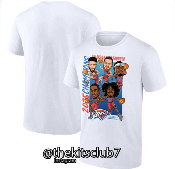 חולצת אליפות טי שירט אוקלהומה  2025 NBA T-SHIRT OKC CHAMPIONS. משלוח חינם