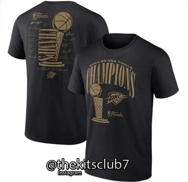 חולצת אליפות טי שירט אוקלהומה  2025 NBA T-SHIRT OKC CHAMPIONS. משלוח חינם